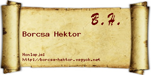 Borcsa Hektor névjegykártya